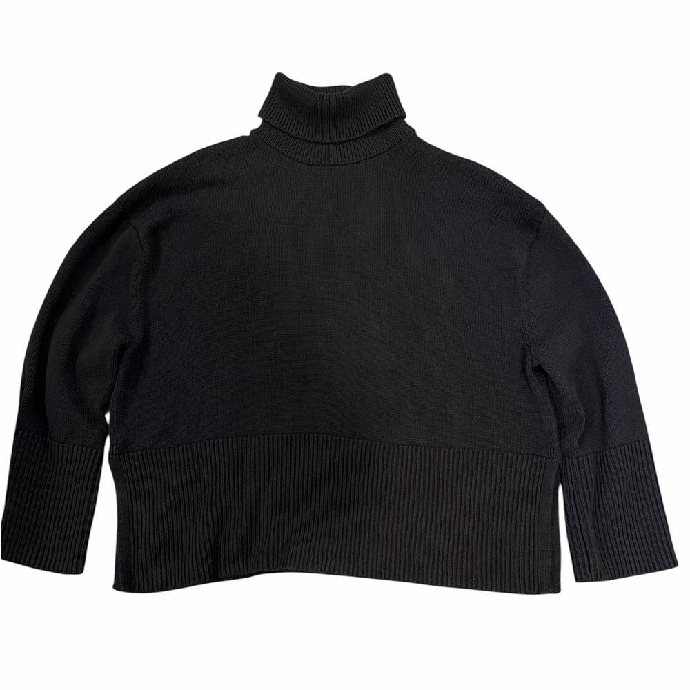 GAP 100% Cotton Oversized Split-Hem Mockneck Sweater